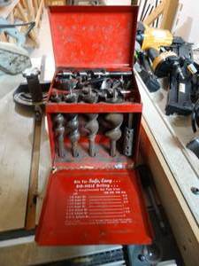lot 290 image: Milwaukee selfeed & auger bit set in case