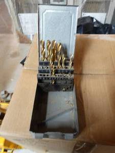 lot 310 image: Various drill bits in case