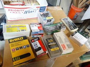 lot 317 image: Lot of various boxes of nail gun nails
