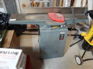 lot 326 image: 7 industrial rabbeting jointer w cabinet stand