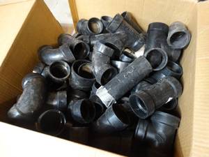 lot 329 image: Large lot of various black PVC fittings