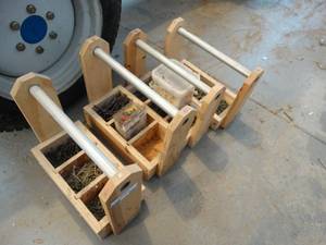 lot 344 image: 4 Wood tool caddys w contents