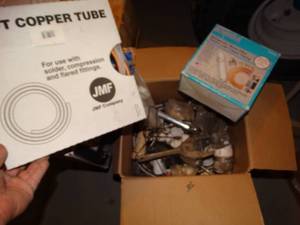 lot 405 image: Soft copper tube & misc.