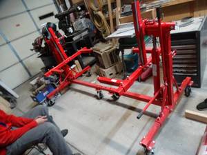 lot 430 image: 2000 lb car repair stand rotisserie w owners manual- Like New