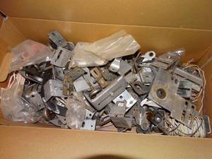 lot 437 image: Lot of various garage door hardware parts