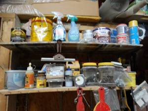 lot 452 image: Large lot of various stains cleaners & misc.