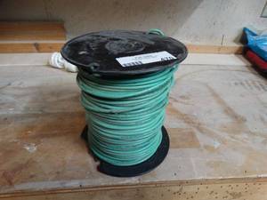 lot 470 image: Partial roll of 10 ga green electric wire