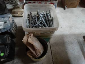 lot 1173 image: Lot of bolts nails misc.