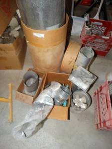 lot 1189 image: Lot of metal ductwork & misc.