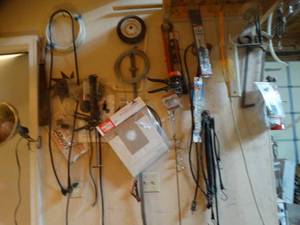 lot 1229 image: Wall of various hardware & misc.