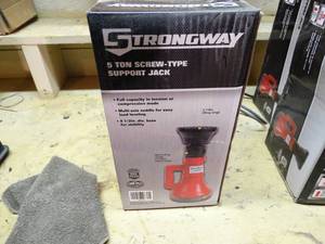 lot 1309 image: Strongway 5 ton screw type support jack-new in box