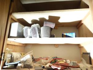 lot 1343 image: Contents of cabinet- sanding belts & misc.