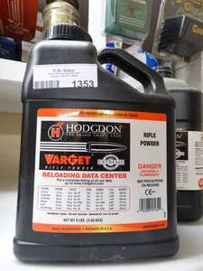 lot 1353 image: Partial container of Hodgdon rifle powder