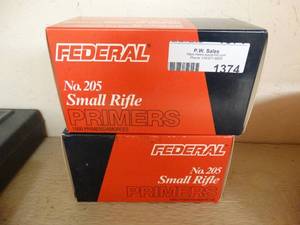 lot 1374 image: 2 boxes of federal No. 205 small rifle primers