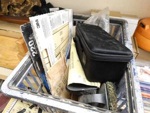 lot 1391 image: Various sand paper & soft case for flashlight