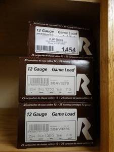 lot 1454 image: 3 boxes of 12 ga shells