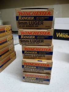 lot 1470 image: 5 boxes of 9mm luger