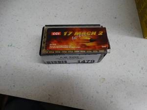 lot 1479 image: Box of 17 mach 2 ammo