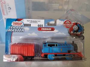 lot 665 image: Fisher-Price Thomas &amp Friends Motorized Thomas the Train with Tender Car- NEW Old Stock- Sealed