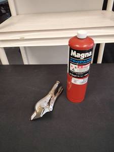 lot 9702 image: Propane Torch Bottle and Welder Type Vise Grips