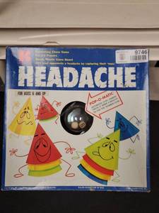 lot 9746 image: 1968 Headache Board Game With Popomatic Dice and Original Box