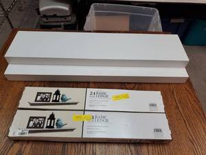 lot 9777 image: Lot Of 4 Floating Shelfs 2 Are New