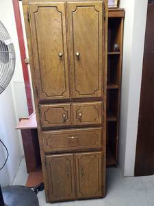 lot 9809 image: Wood Cabinet- Pantry or Shop