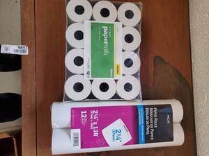 lot 9841 image: New Adding Machine or Cash Register Paper Rolls- Large Lot