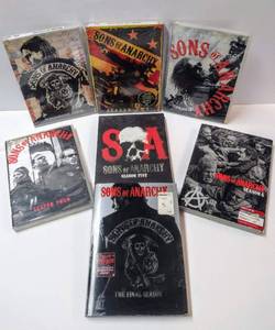 lot 101 image: Sons Of Anarchy  Complete Seasons 1-7 DVDs  Seasons 1 & 2 Never Opened