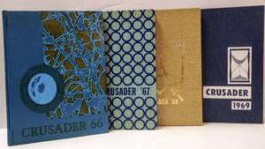 lot 110 image: Chaplain Kapaun Memorial High School  Crusader Yearbooks (Wichita, KS)  1966, 67, 68 & 1969