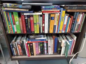 lot 9 image: Huge lot of Books- 2 Shelves Full Various Genres