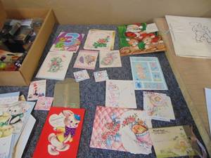 lot 4150 image: Vintage Birthday Cards and Announcements