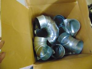 lot 4262 image: Box of Metal Ductwork 90s and more