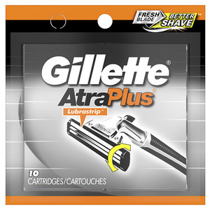 lot 1008 image: Gillette Atra Plus Mens Razor Blade Refill Cartridges, 10 ct