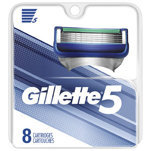 lot 1019 image: Gillette 5 Mens Razor Blade Refills - 8ct