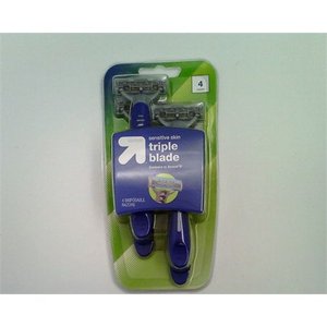 lot 1020 image: Mens 3 Blade Disposable Razors - 4ct - Up&Up
