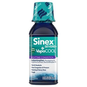 lot 1104 image: Sinex Severe VapoCOOL Nighttime Congestion, Sinus Pressure Relief, by Vicks, 8 fl oz