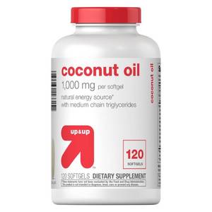 lot 1107 image: (3)Coconut Oil Herbal Supplement Softgels - 120ct - Up&Up