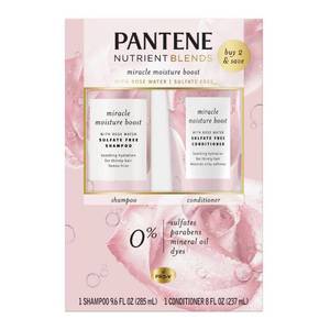 lot 1203 image: Pantene Rose Water Shampoo and Conditioner Dual Pack- 17.8 fl oz