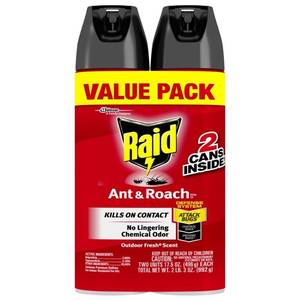 lot 1214 image: Raid 17.5oz Ant & Roach Killer Twin Pack