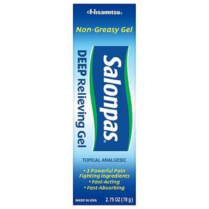 lot 1257 image: Salonpas Topical Analgesic Deep Relieving Gel, 2.75 Ounces