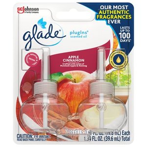 lot 1274 image: Glade PlugIns Scented Oil Refill 2 ct - Apple Cinnamon