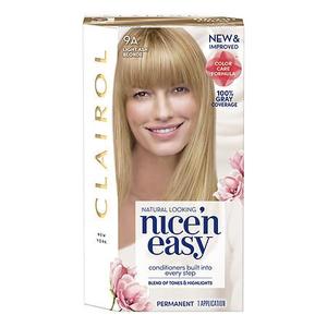 lot 1282 image: Clairol Nicen Easy Permanent Hair Color - 9A Light Ash Blonde - 1 kit