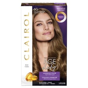 lot 1285 image: Clairol Age Defy Permanent Hair Color - 6G Light Golden Brown - 1 kit