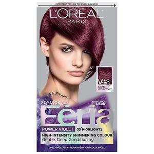 lot 1286 image: LOreal Paris Feria Multi-Faceted Shimmering Color - V48 Power Violet - 1 kit