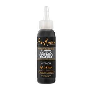 lot 1326 image: SheaMoisture African Black Soap Bamboo Charcoal Scalp Tonic Treatment - 2 fl oz