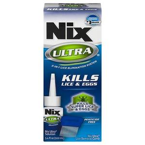 lot 61 image: Nix Ultra 2-IN-1 Lice & Eggs Solution - 3.4oz