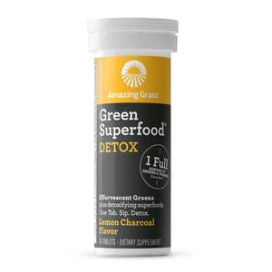 lot 62 image: Amazing Grass Detox Effervescent Tablet - Lemon Charcoal - 10ct