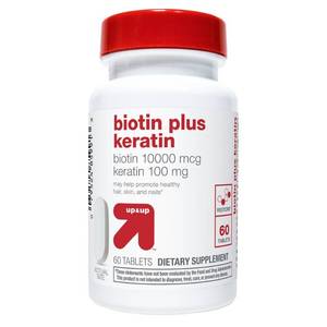lot 2055 image: Biotin Plus Keratin Caplets - 60ct - Up&Up