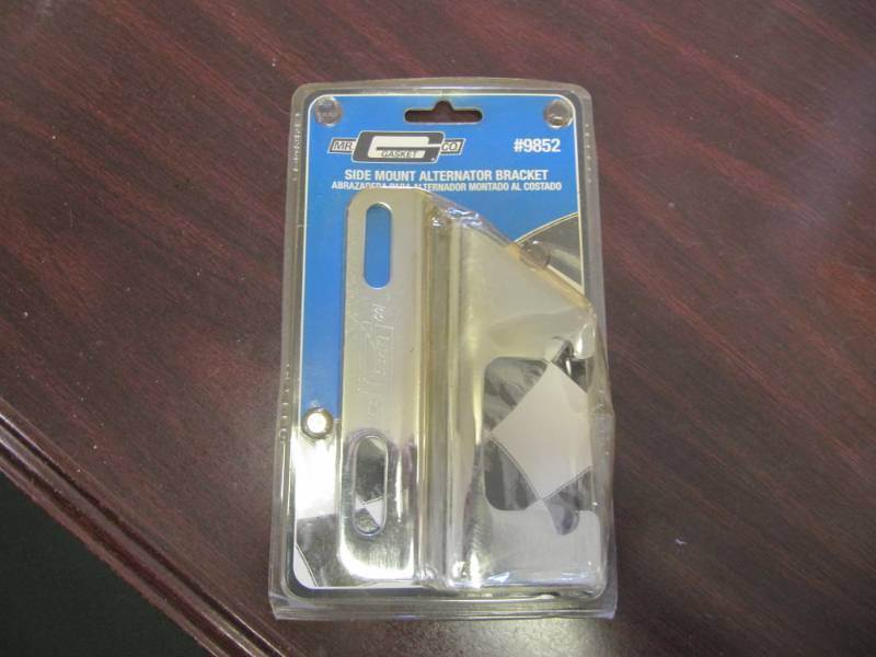 lot 1993 image: Lot of 8 MR GASKET 9852 ALTERNATOR BRACKET CHROME SIDE HEADER MOUNT FOR SBC SMALL BLOCK